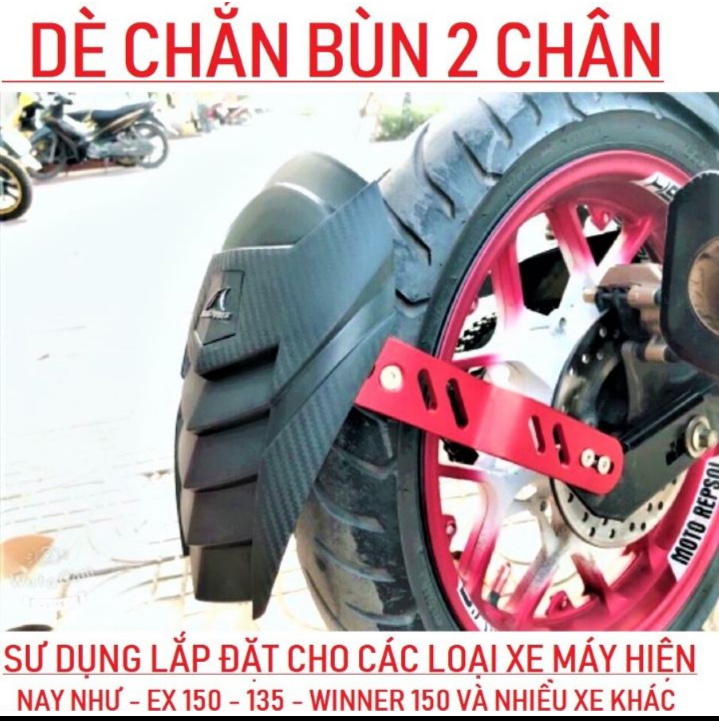 DÈ CHẮN BÙN SAU XE MÁY KIỂU NINZA CỰC NGẦU CỰC CHẤT HÀNG LOẠI ĐẸP DẦY CHUẨN CHẤT LƯỢNG