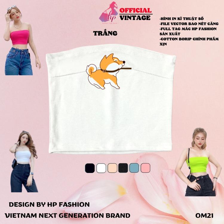Áo croptop ống quây nữ, áo quây in kiểu mới trắng đen phong cách hàn quốc cực dễ thương mẫu mới thời trang OM21