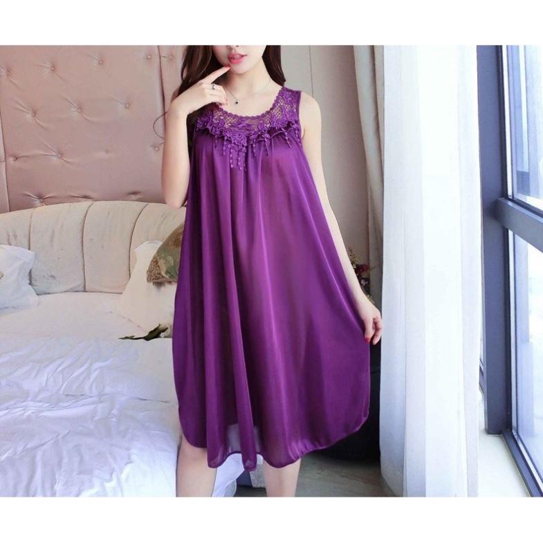 Váy ngủ nữ lụa xuất xứ Quảng Châu hàng cao cấp