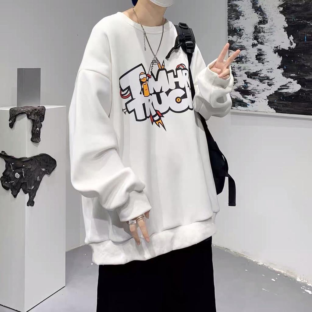 Áo Sweater Nỉ Bông Họa Tiết In TIMHR TRUCK Form Rộng Unisex Nam Nữ Ulzzang