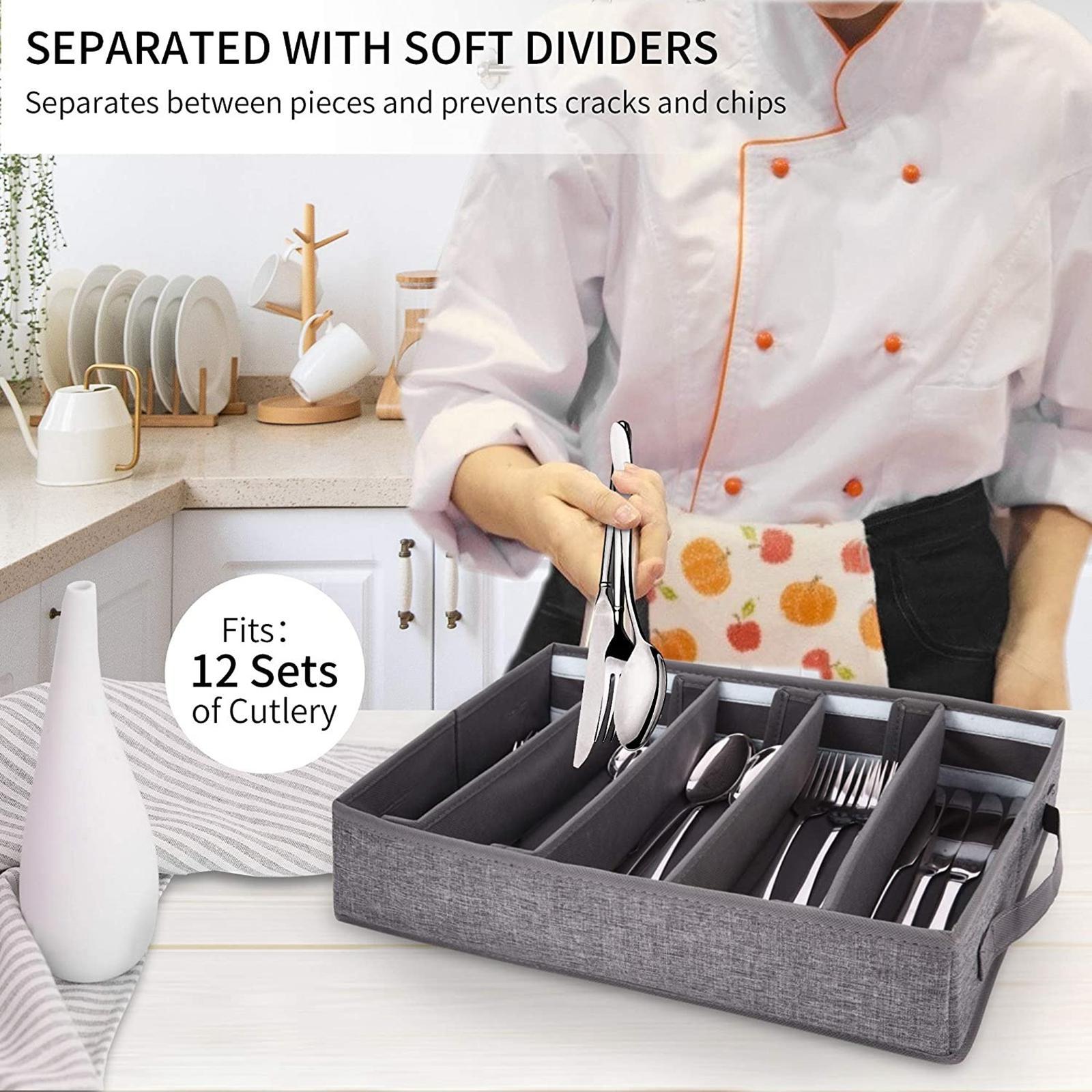 Cutlery Storage Holder Flatware Utensil Storage Case Box for Cutlery Office
