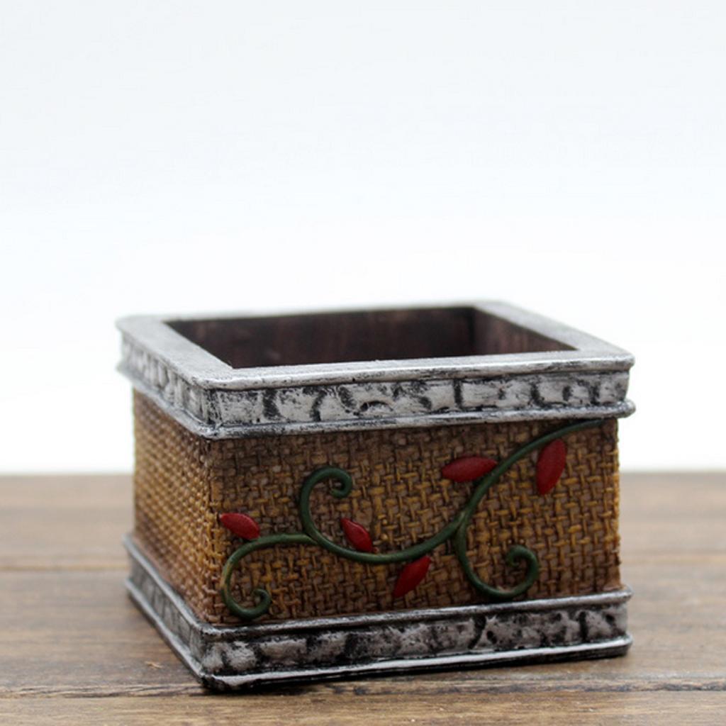 Flowerpot Creative Resin Flower Pot Planter Garden Succulent Plant Decor #2