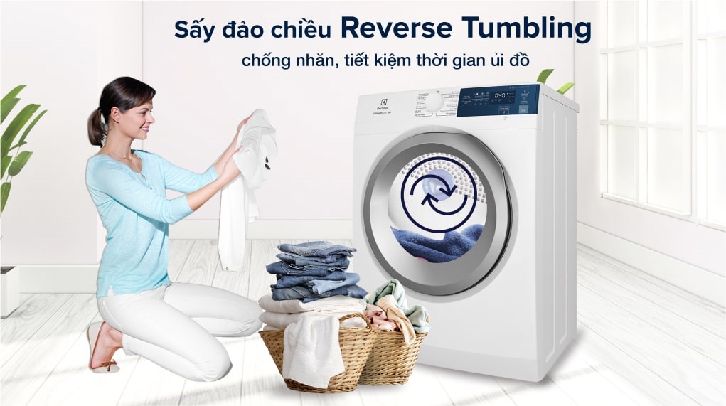 Máy sấy thông hơi Electrolux 8.5 kg EDV854J3WB-Hàng Chính Hãng