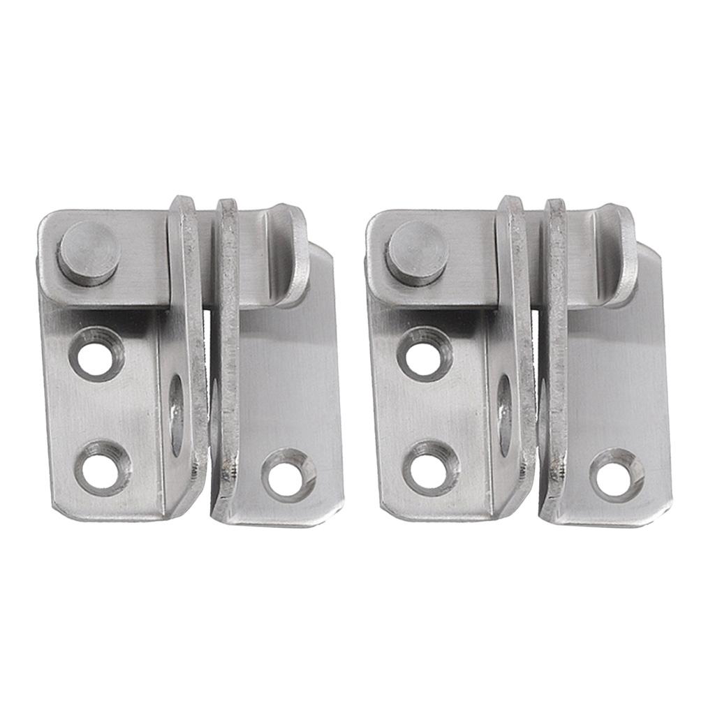 2pcs Stainless Steel Multi Purpose Lock Buckle Hasp Cabinet Bin Door Latch