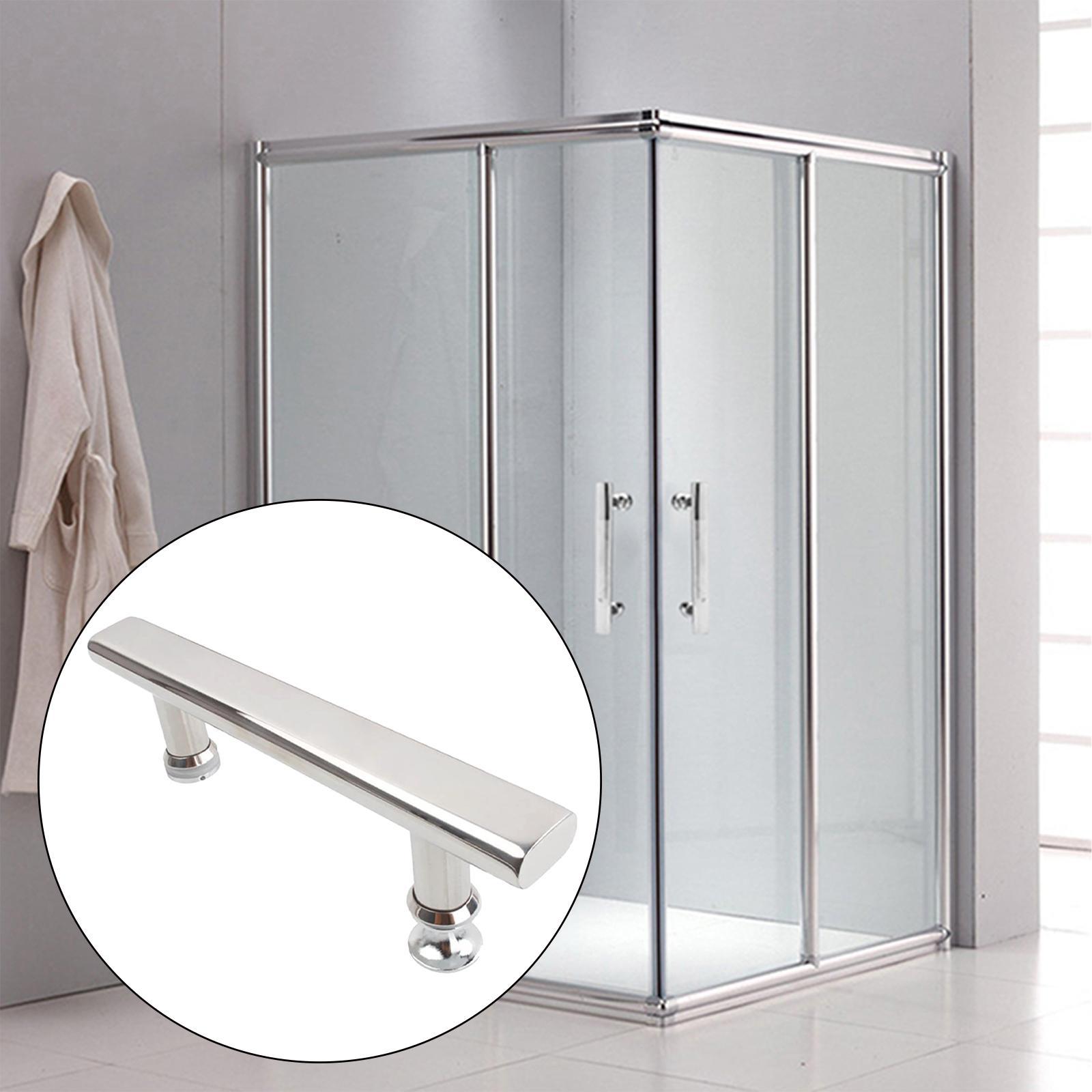 Stainless Steel Push Pull Door Handle Glass Door Hardware Drawer Fixing