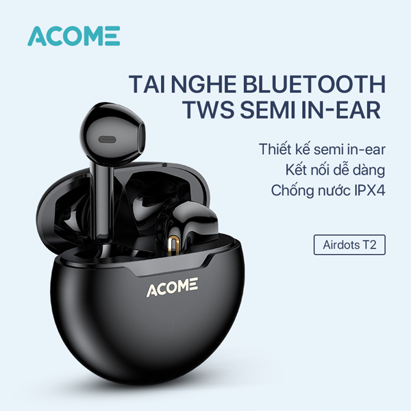 [HÀNG CHÍNH HÃNG] Tai Nghe Không Dây ACOME Airdots T2 Bluetooth 5.0 TWS Play time 18h