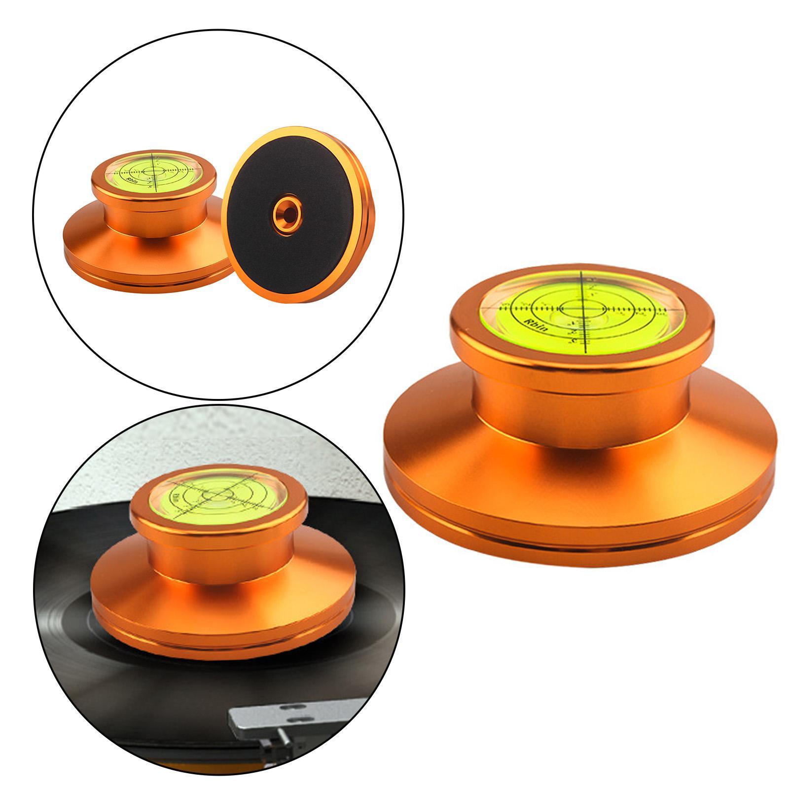 LP Vinyl Disc Stabilizer Turntable Record Weight 50/ 60Hz Soft pad Golden