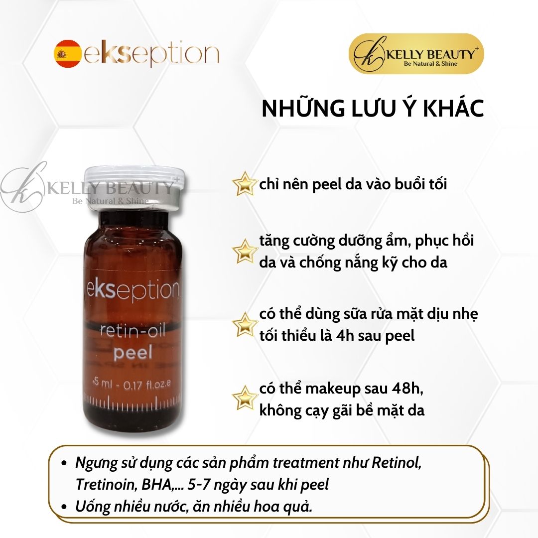 ekseption Retin-Oil Peel - Trẻ Hóa Làn Da, Giảm Nếp Nhăn; Căng Mịn và Đều Màu Da - Retinol 4% + BHA 2% - Kelly Beauty