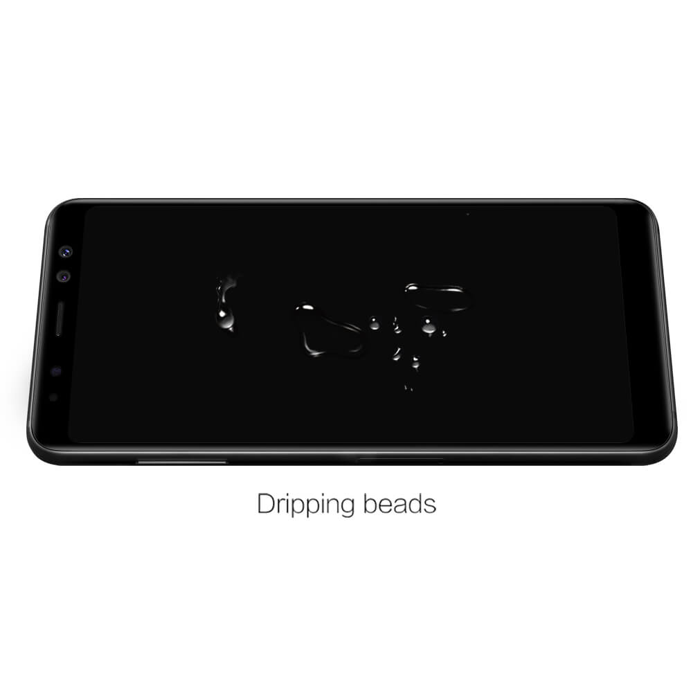 Miếng dán kính cường lực full màn hình 111D cho Samsung Galaxy A8 Plus 2018 hiệu HOTCASE (siêu mỏng chỉ 0.3mm, độ trong tuyệt đối, bo cong bảo vệ viền, độ cứng 9H) - Hàng nhập khẩu