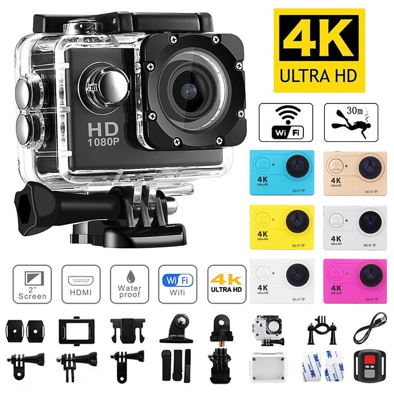 Camera hành động Ultra HD 4K gốc 1080p/30fps WiFi 2.0 inch Màn hình 170D Trò bảo vệ dưới nước không thấm nước
