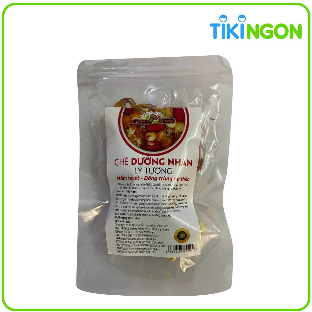 Chè Dưỡng Nhan Lý Tưởng Việt Nấm Tuyết - Đông Trùng Hạ Thảo 50g