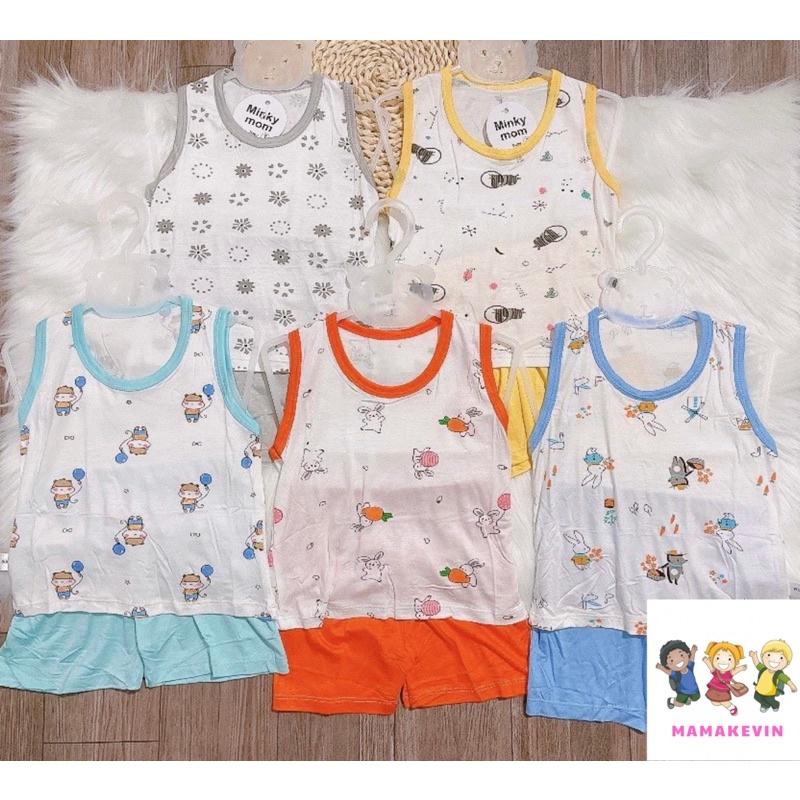 Set 3 Bộ ngắn tay cho bé Minky Mom  cho bé trai bé gái chất thun lạnh cao cấp siêu mềm siêu mát