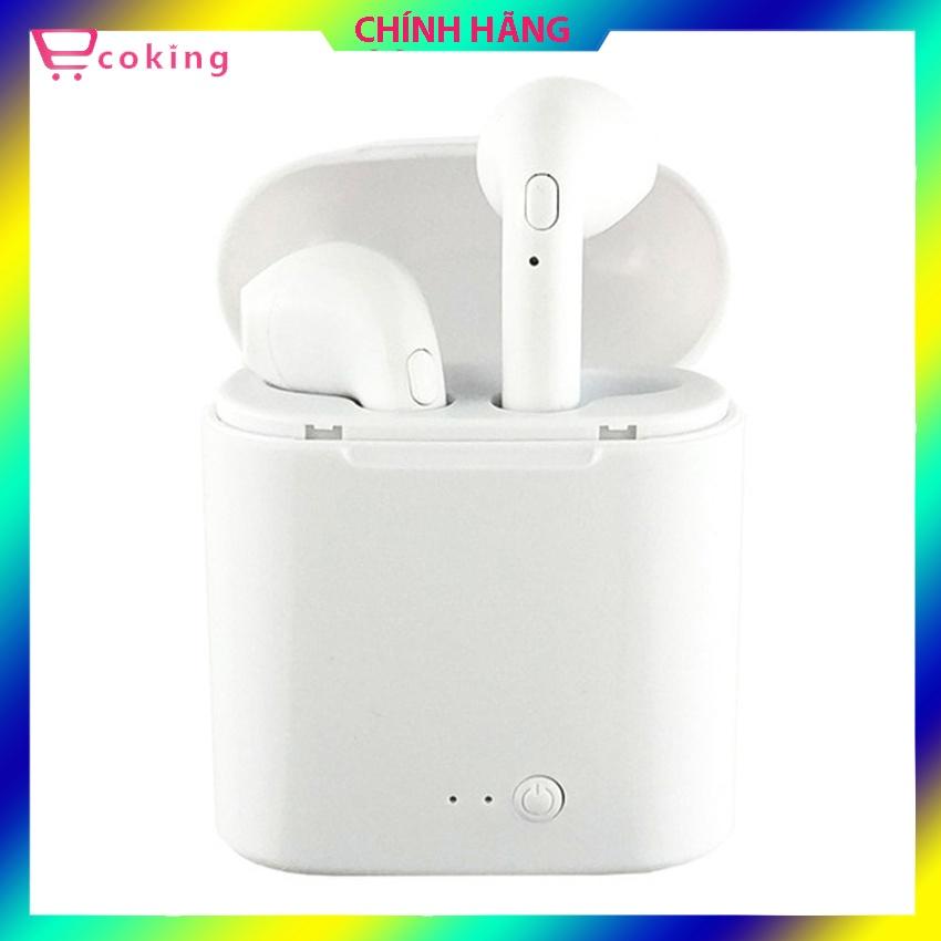 {xả kho 3 ngày+freeship}tai nghe không dây nhét tai i7s ecoking mua 1 tặng 1 quà kết nối bluetooth5.0 có micro bass nổi