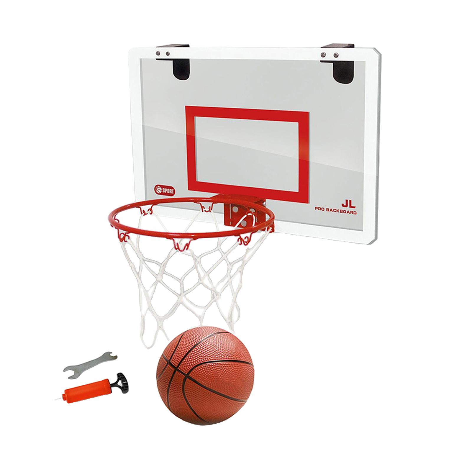 Mini Basketball Hoop Pre-Assembled Portable Over The Door with Flexed Rim Includes Mini Basketball with Pump for Indoor and Wall Indoor Sports Game