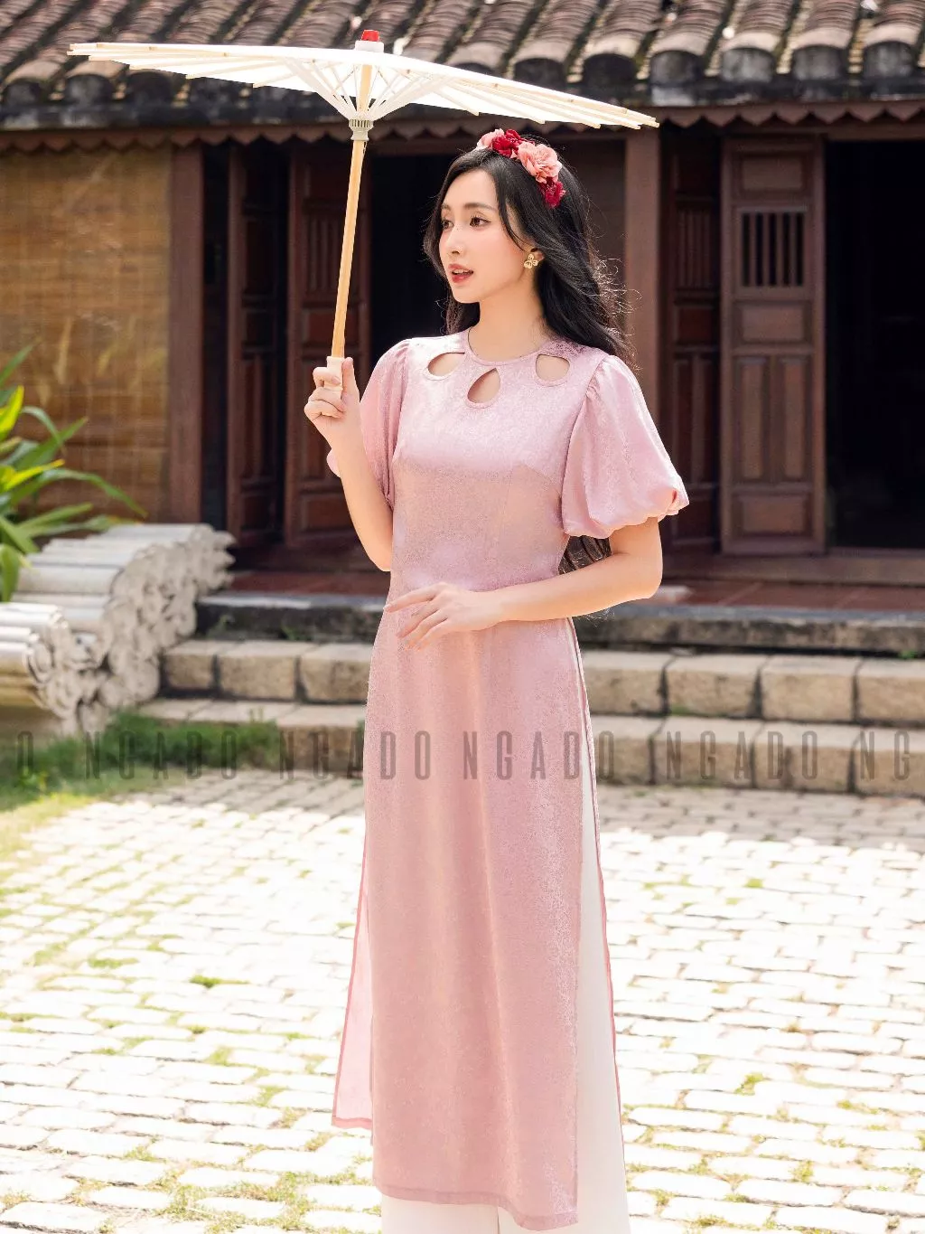 Áo dài Duyên Ngọc NGADO , áo dài hồng