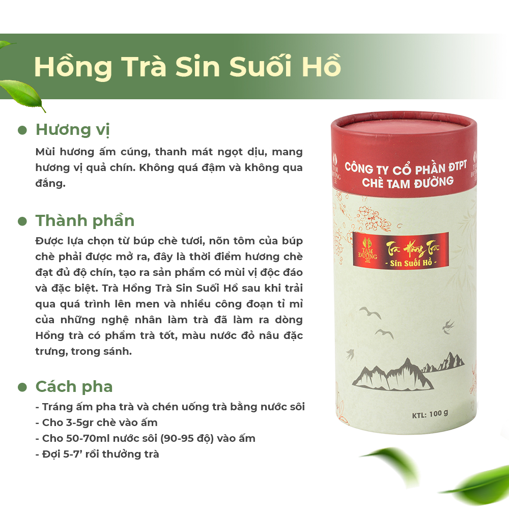 Hồng Trà Sin Suối Hồ Chính Hiệu Tam Đường