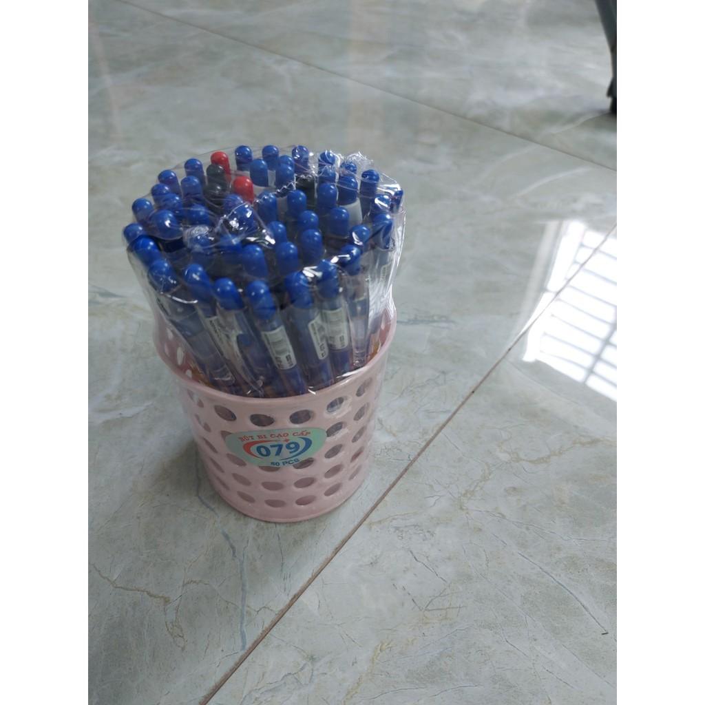 Set 50 bút bi xanh cao cấp TT-079 ngòi 0.5mm