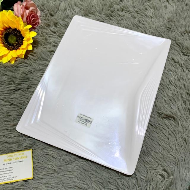 Đĩa Hình chữ nhật lớn màu trắng DCN20