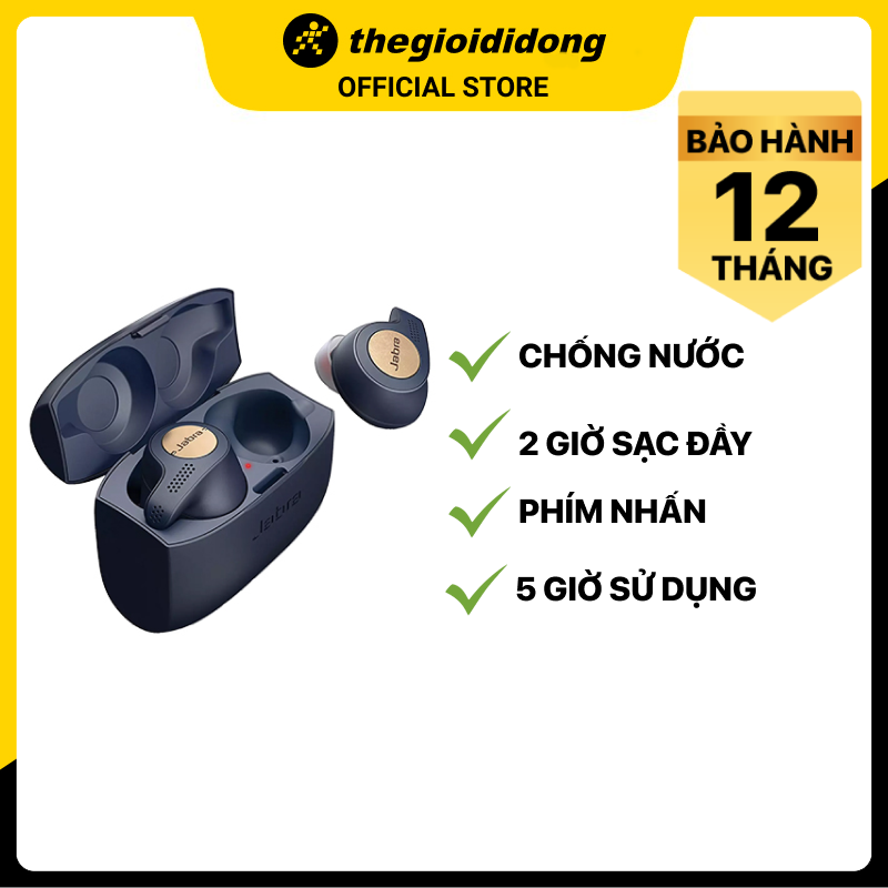 Tai nghe Bluetooth True Wireless Jabra Elite Active 65T - Hàng Chính Hãng