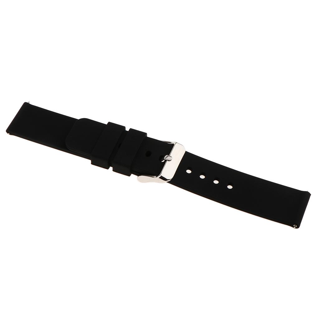 20mm Replacement Silicone Rubber Sports Watch Band Bracelet for Smart Watch