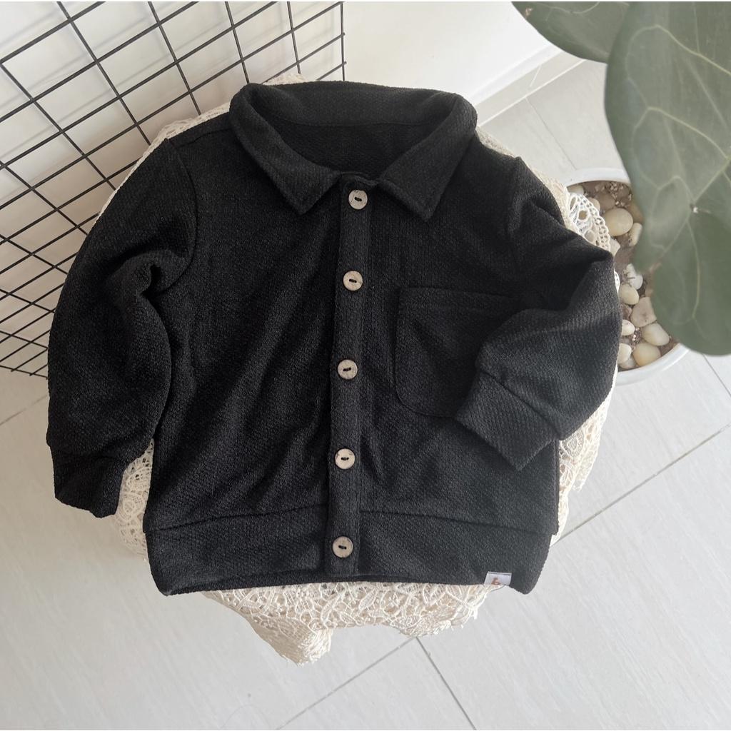 Áo khoác cardigan cho bé trai bé gái cổ đức Botarisa đồ dài tay thiết kế mở cúc chất len xốp hàn quốc cao cấp