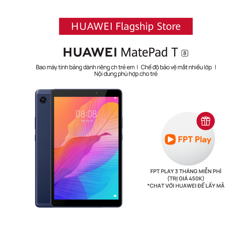 Máy TÍnh Bảng HUAWEI Matepad T8 2G/32G- Thẻ nhớ ngoài 512GB - Hàng Chính Hãng