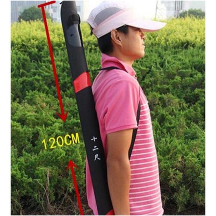 Sale to sale Bao Đựng Cần Câu Tay 1 Ngăn Màu Đỏ Đen 1m2, bao đựng cần câu đơn câu đài giá rẻ - uy tín - xả hàng tồn