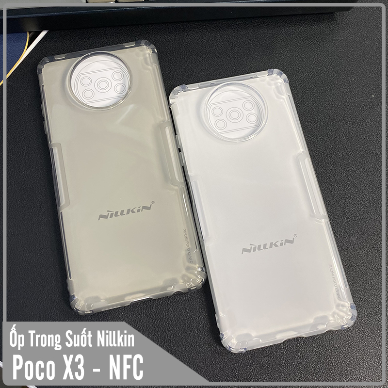 Ốp lưng cho Xiaomi Poco X3 NFC TPU trong suốt Nillkin NATURE - Hàng nhập khẩu