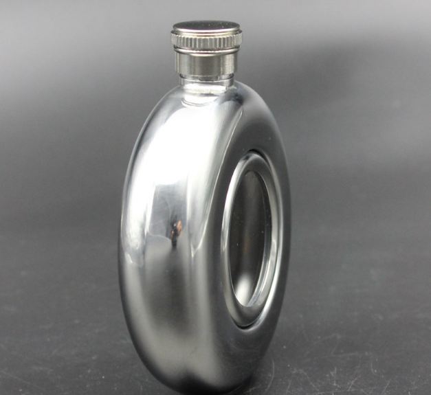 Bình đựng rượu Hip Flask Inox hình tròn độc đáo 140ml