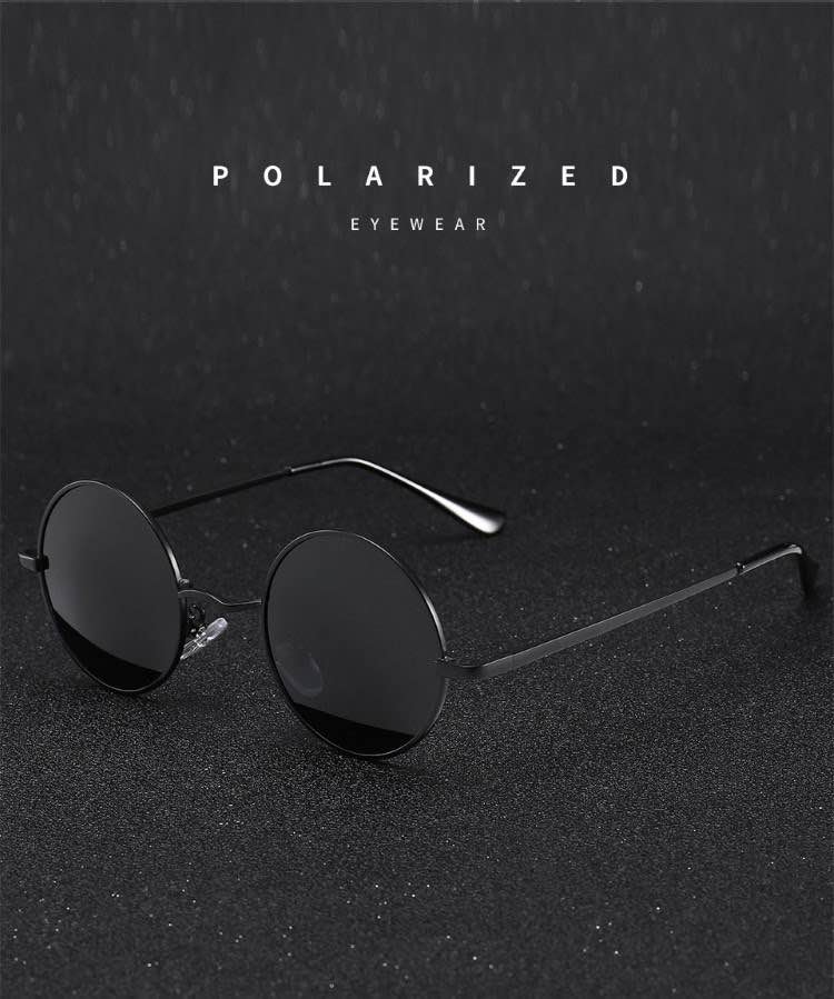 Kính râm Mắt tròn đen cao cấp