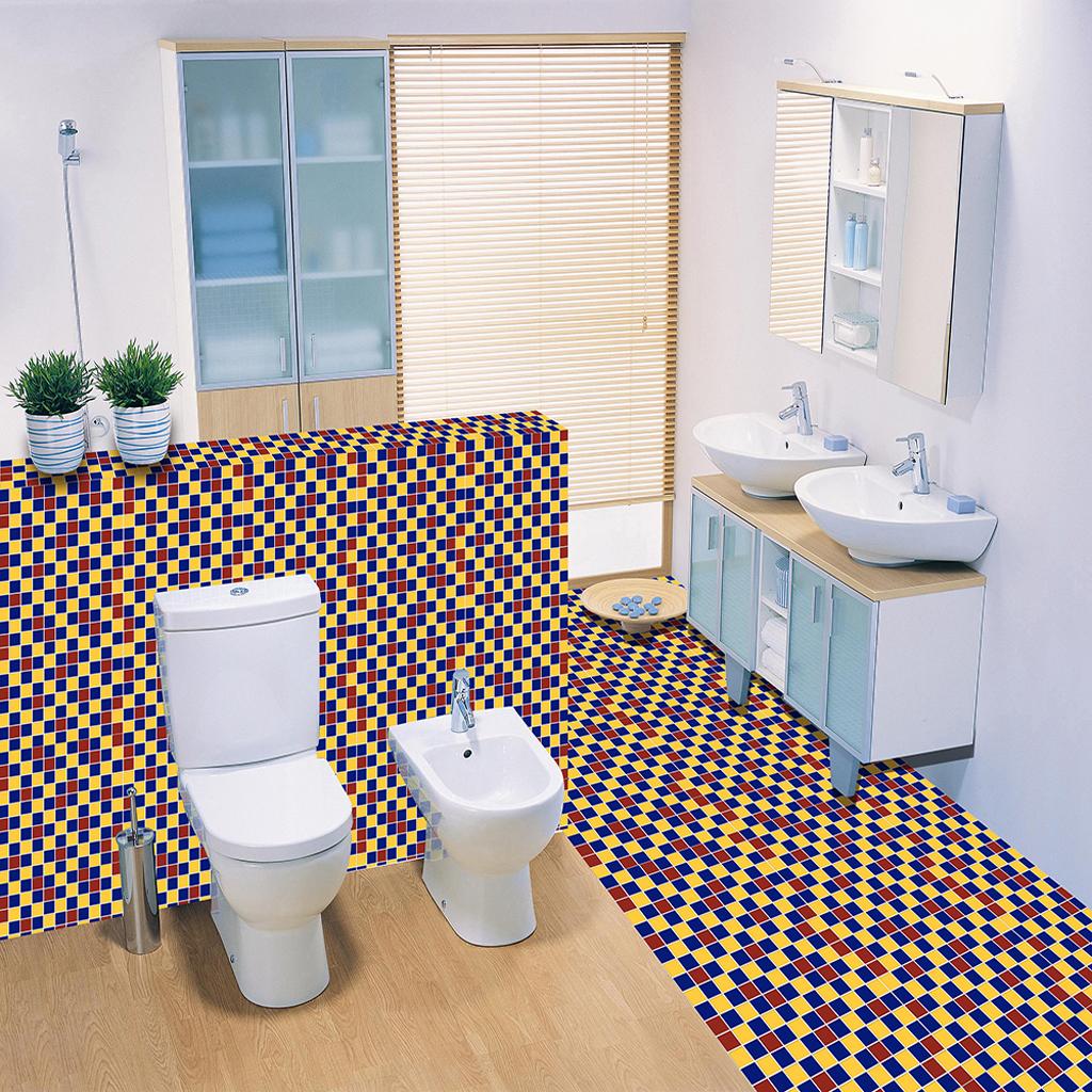 Self-adhesive Mosaic Wall Paper Sticker Tile Kitchen Bathroom Waterproof