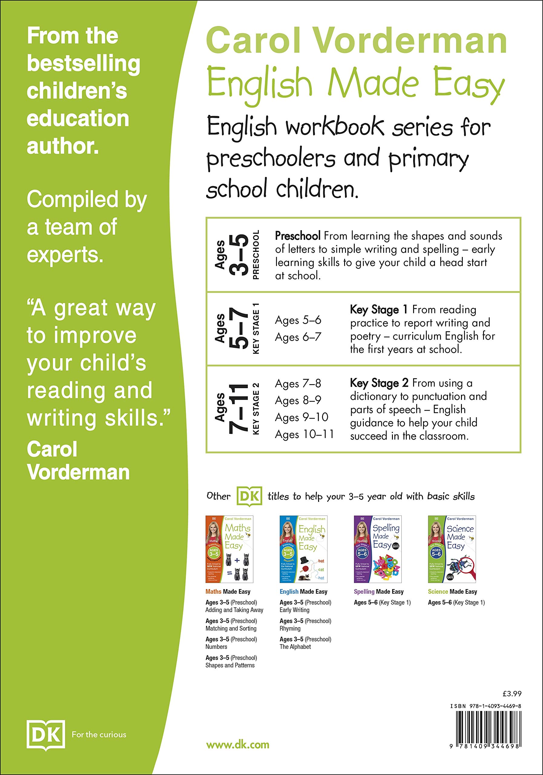 Sách English Made Easy: Early Reading, Ages 3-5 (Preschool)