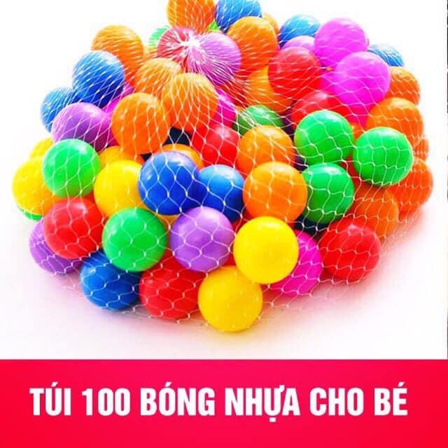 TÚI 100 QUẢ BÓNG NHỰA MỀM CHO BÉ