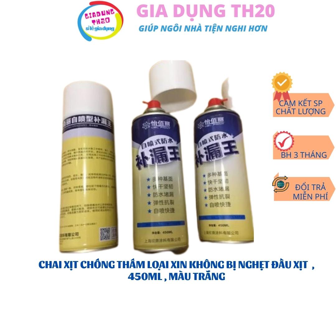 Chai Xịt Chống Thấm Gia Dụng TH20 , Chống Thấm Trên Mọi Chất Liệu , Dung Tích 450ml , Màu Trắng