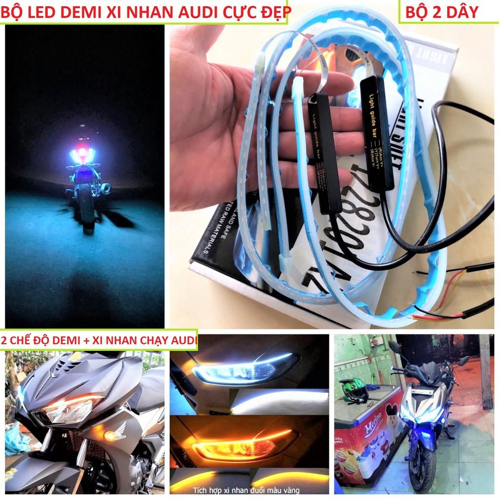 BỘ 2 DÂY LED AUDI TRANG TRÍ XINHAN XE MÁY Ô TÔ LOẠI TỐT SIÊU ĐẸP