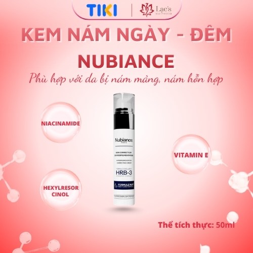 KEM NÁM NGÀY - ĐÊM - Nubiance. Paris HRB-3 Day Formula cream 50mL