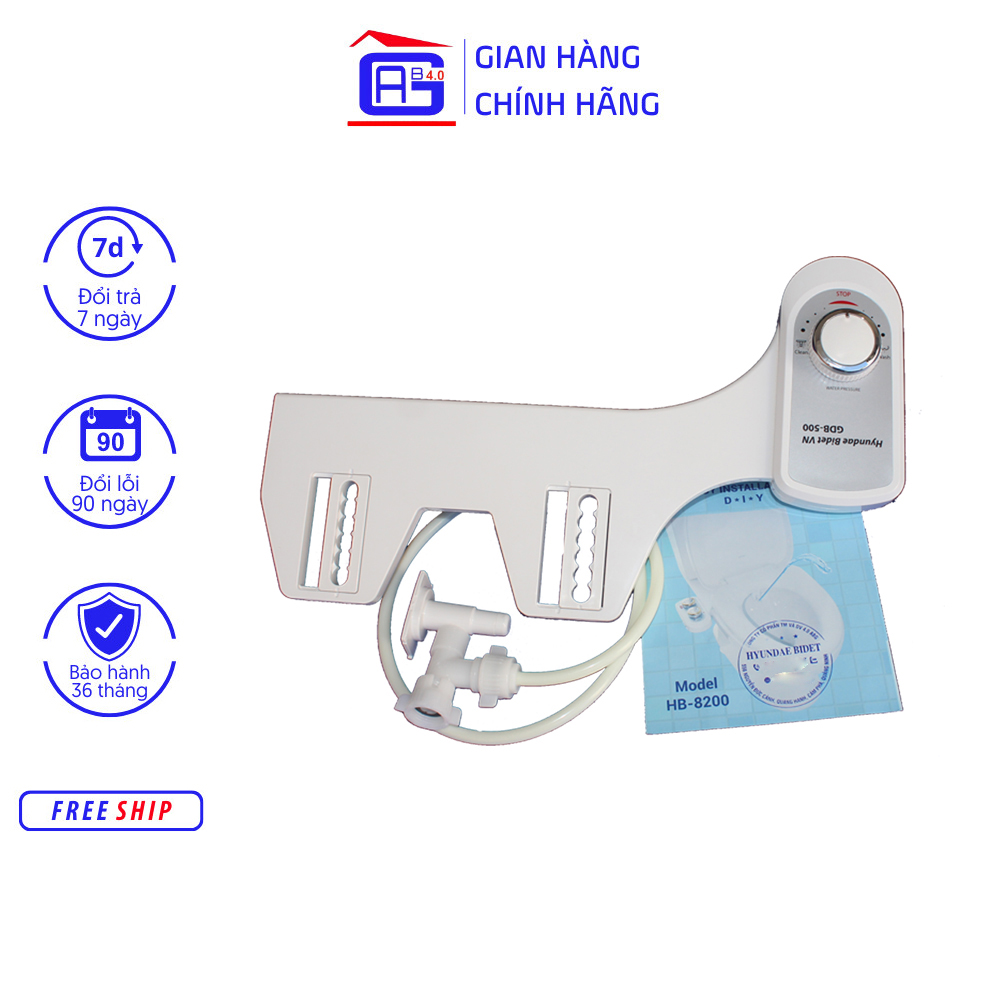 Thiết bị vệ sinh Hyundae Bidet GDB-500 Một Vòi Rửa Vệ Sinh Thông Minh Không Dùng Điện tự do điều chỉnh lực nước