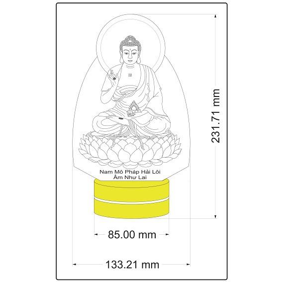 Đèn Phật Dược Sư Pháp Hải Lôi Âm Như Lai