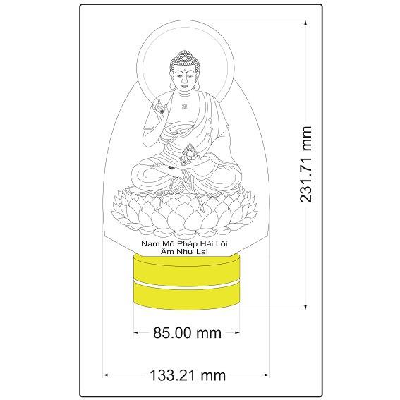 Đèn Phật Dược Sư Pháp Hải Lôi Âm Như Lai