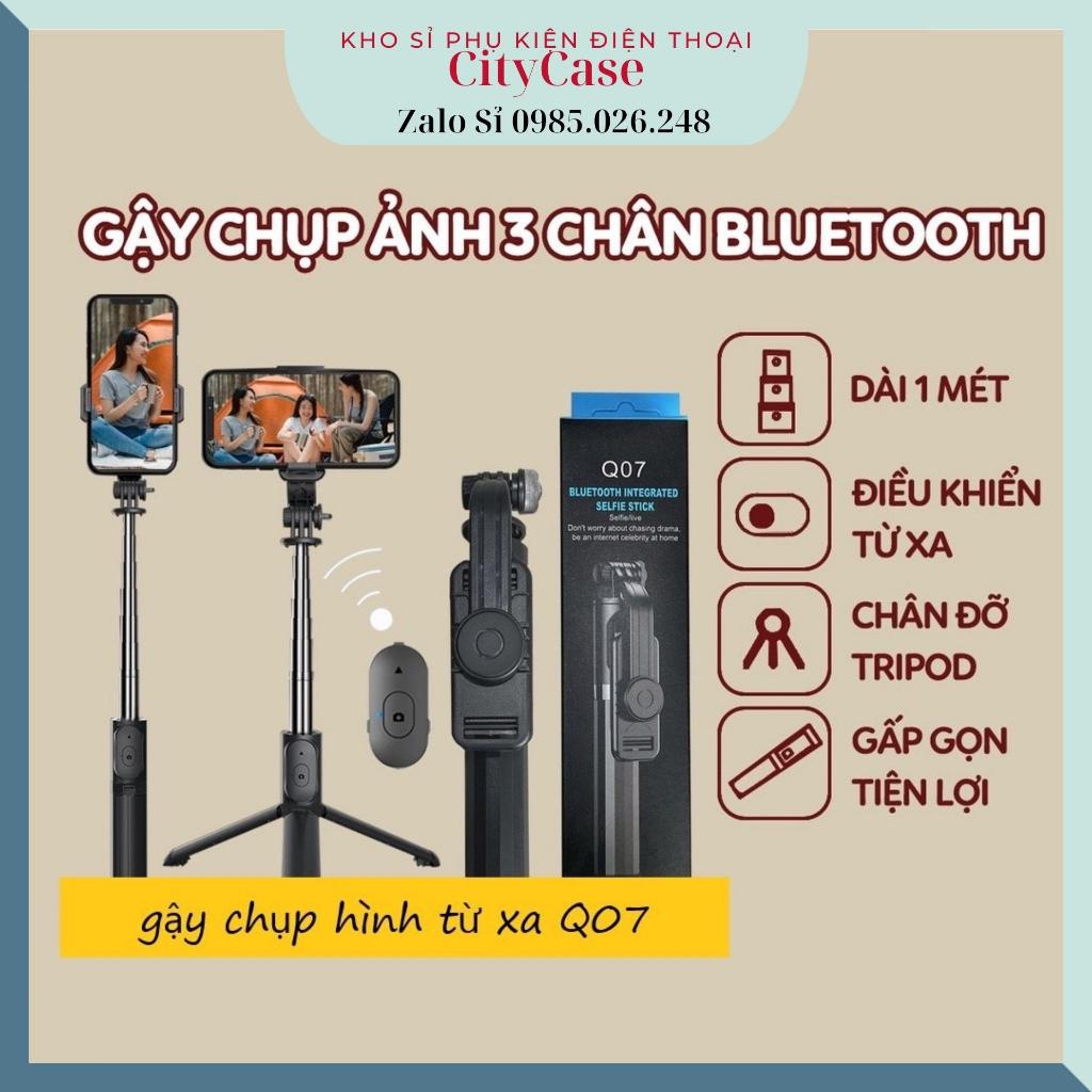 Gậy Chụp Ảnh Q07 Bluetooth Selfie Kèm Điều Khiển Từ Xa Remote, Gậy Tự Sướng 3 Chân Đa Năng - Xoay điện thoại 360 độ