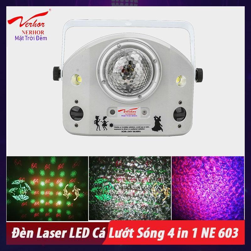 Đèn Laser LED Cá Lướt Sóng 4 in 1 NE 603