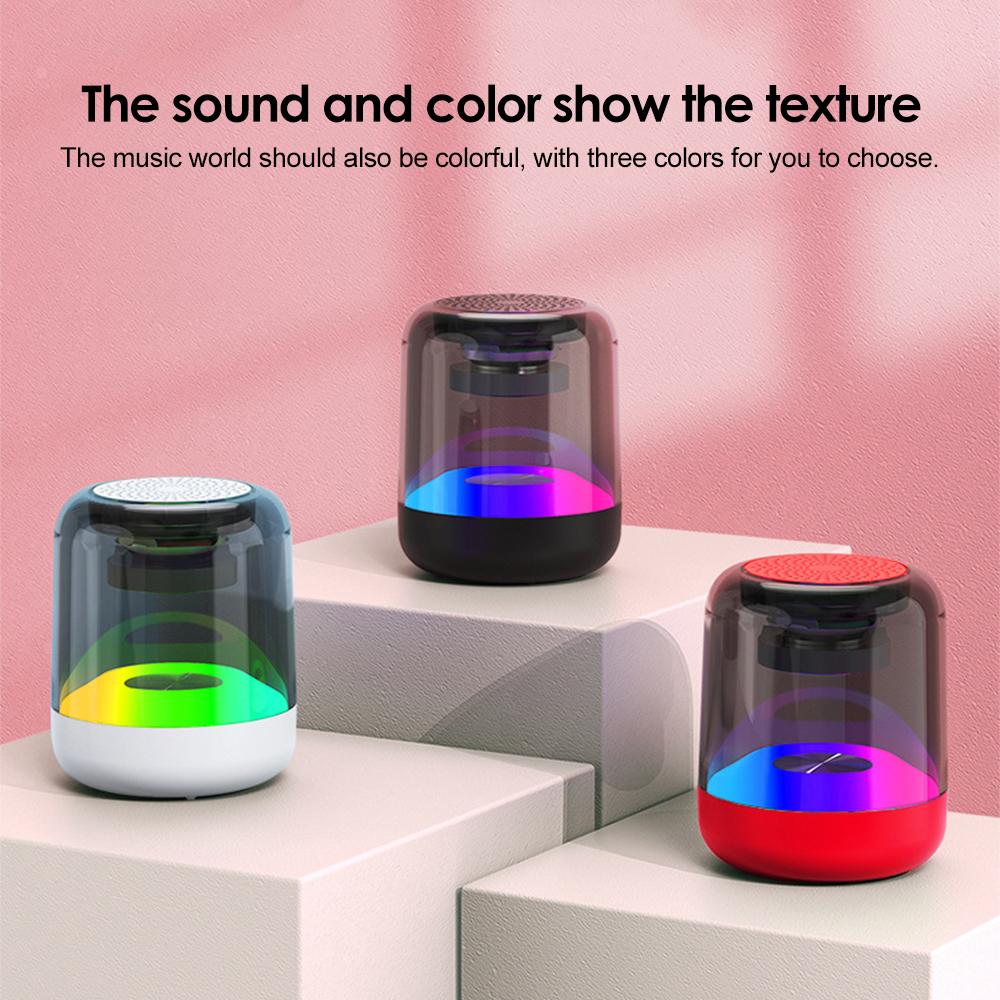 Mini tws điện thoại di động loa bluetooth ánh sáng chất lượng cao chất lượng không dây hộp âm thanh nhỏ Color: Red