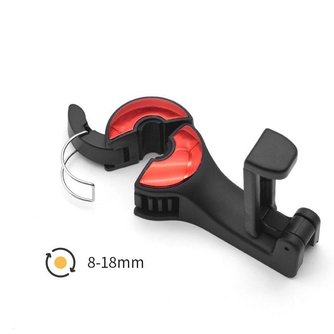 1 Móc treo đồ sau ghế kiêm giá đỡ điện thoại - móc treo đồ tiện ích - kẹp đt
