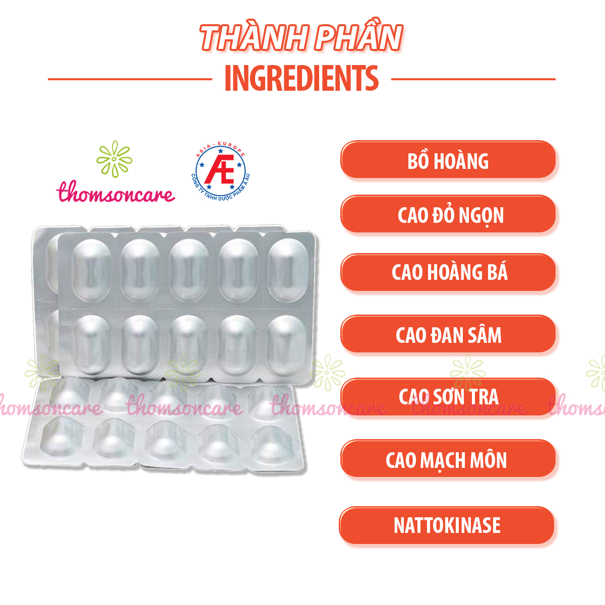 Vương Tâm Thống - Có tem tích điểm chính hãng - Ngăn ngừa nhồi máu cơ tim, giảm đau thắt ngực