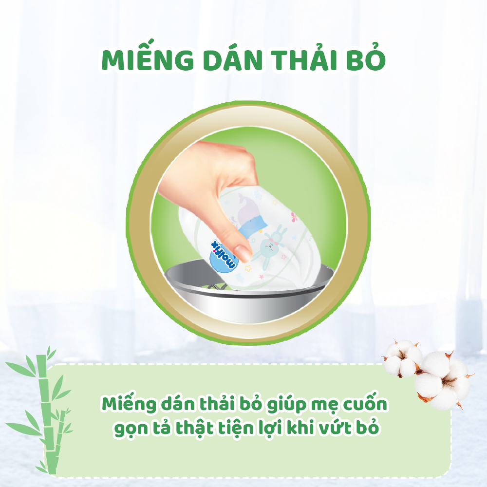 Tã/bỉm quần Molfix Thiên nhiên Super Jumbo M - Gói 60 miếng