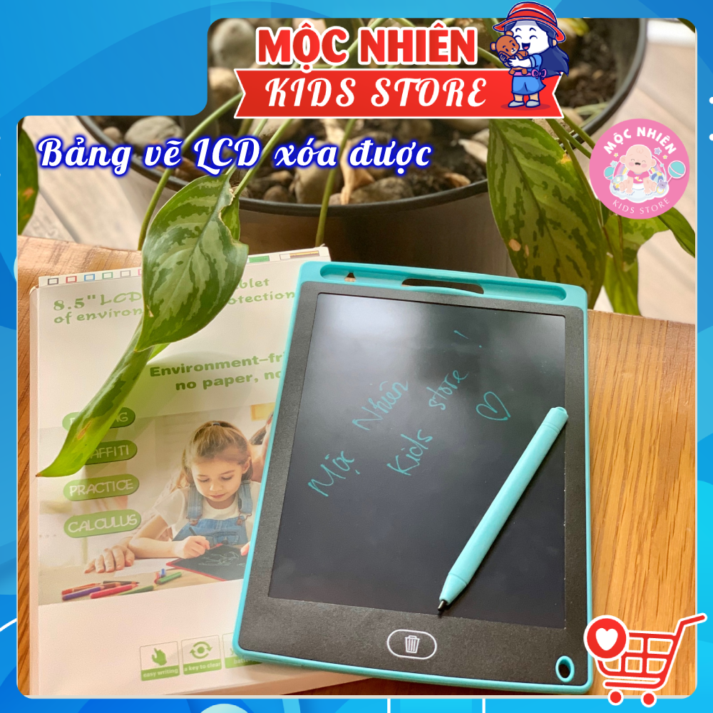 Bảng Viết Tự Xoá - Bảng Vẽ Điện Tử LCD Thông Minh 8,5 inch Cho Bé - XÓA MỌI CHI TIẾT CHỈ SAU 1 NÚT BẤM