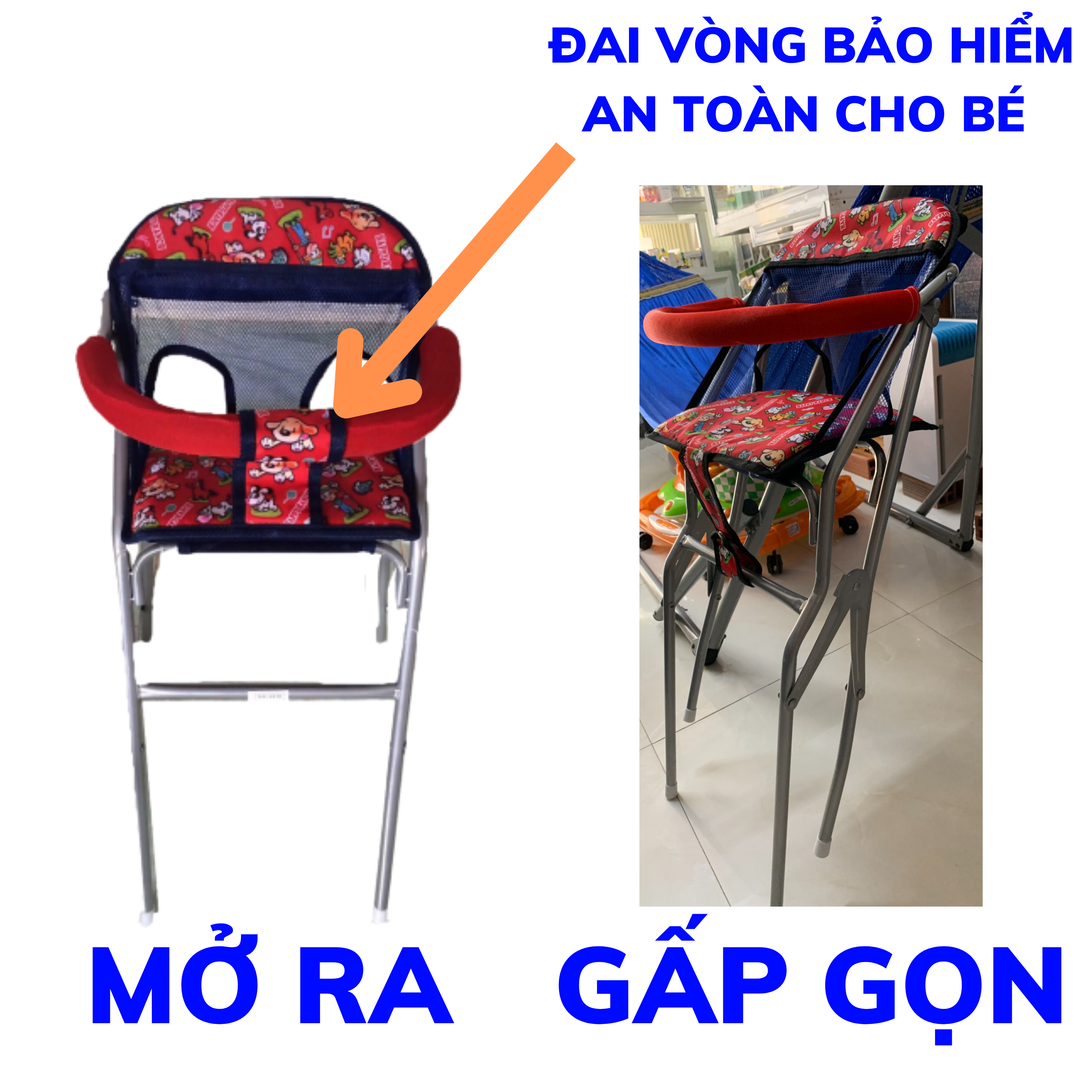 ( ĐƯỢC CHỌN MÀU ) GHẾ ĐI CHUNG XE MÁY TAY GA SH MODE CHO BÉ , GHẾ GA XẾP SẮT SƠN TĨNH ĐIỆN