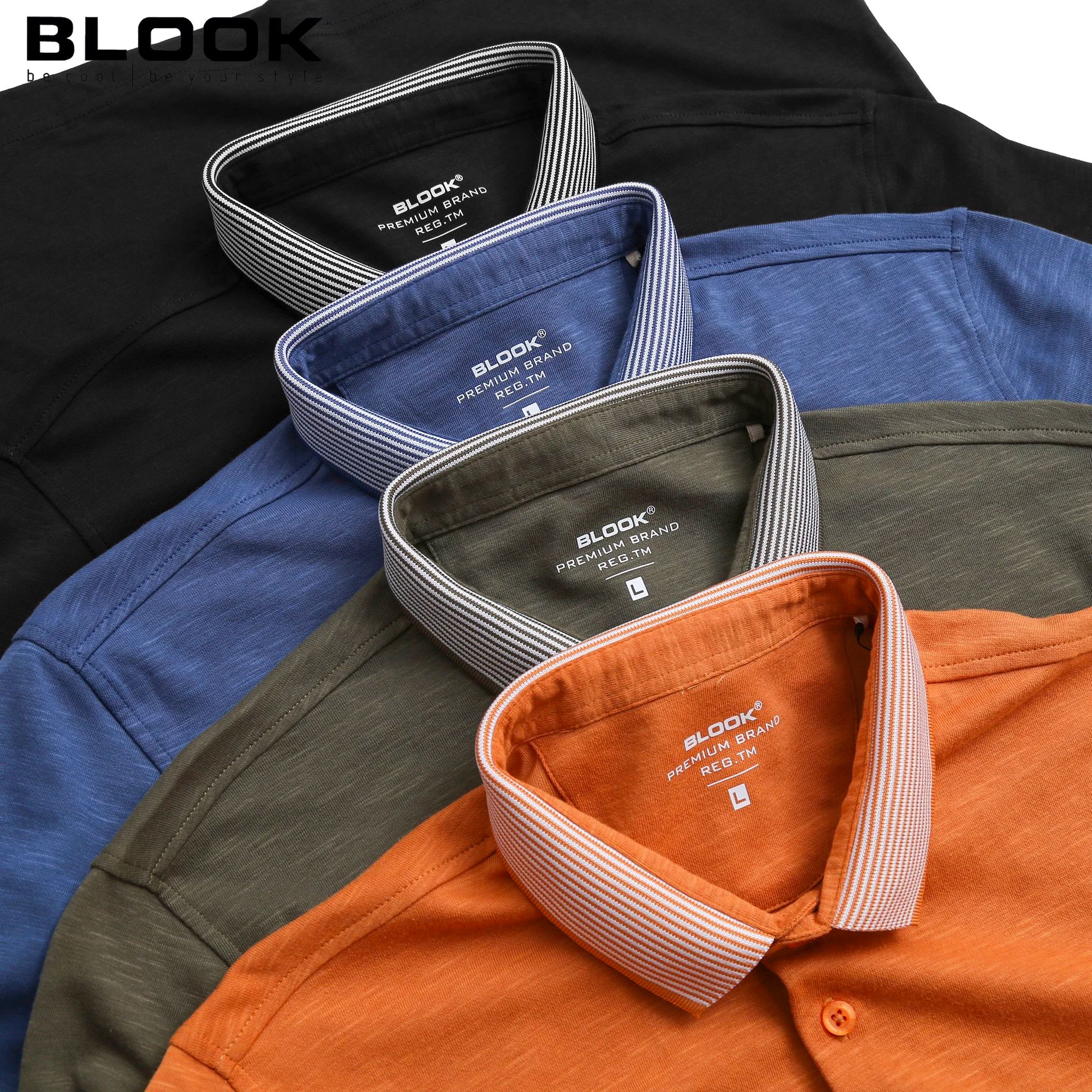 Áo Polo nam BLOOK có cổ BASIC vải cá sấu cotton, nam tính, chỉn chu, sang trọng mã 35568