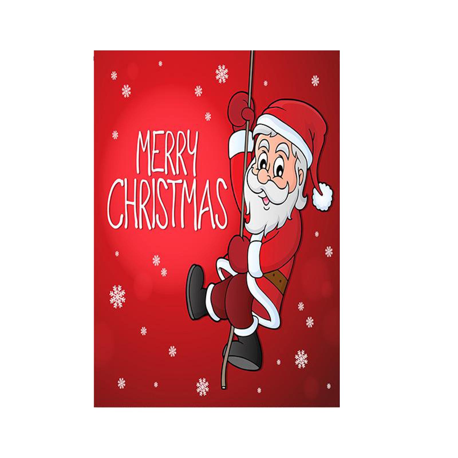 Outside Garden Yard Lawn Banner Flag Christmas Santa Flag