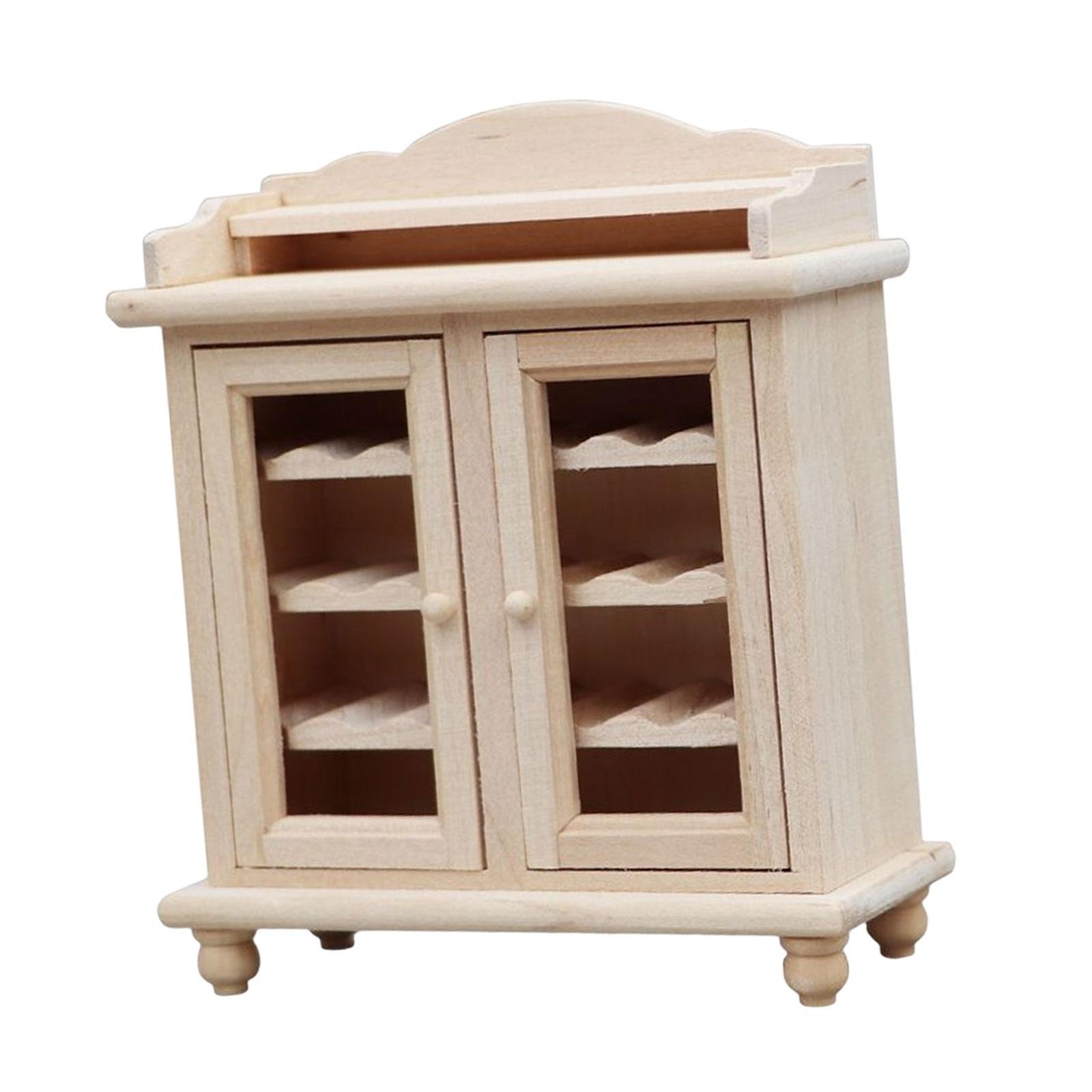 1:12 Scale Dollhouse Bookshelf 1/12 Dollhouse Bookcase Cabinet for Dollhouse